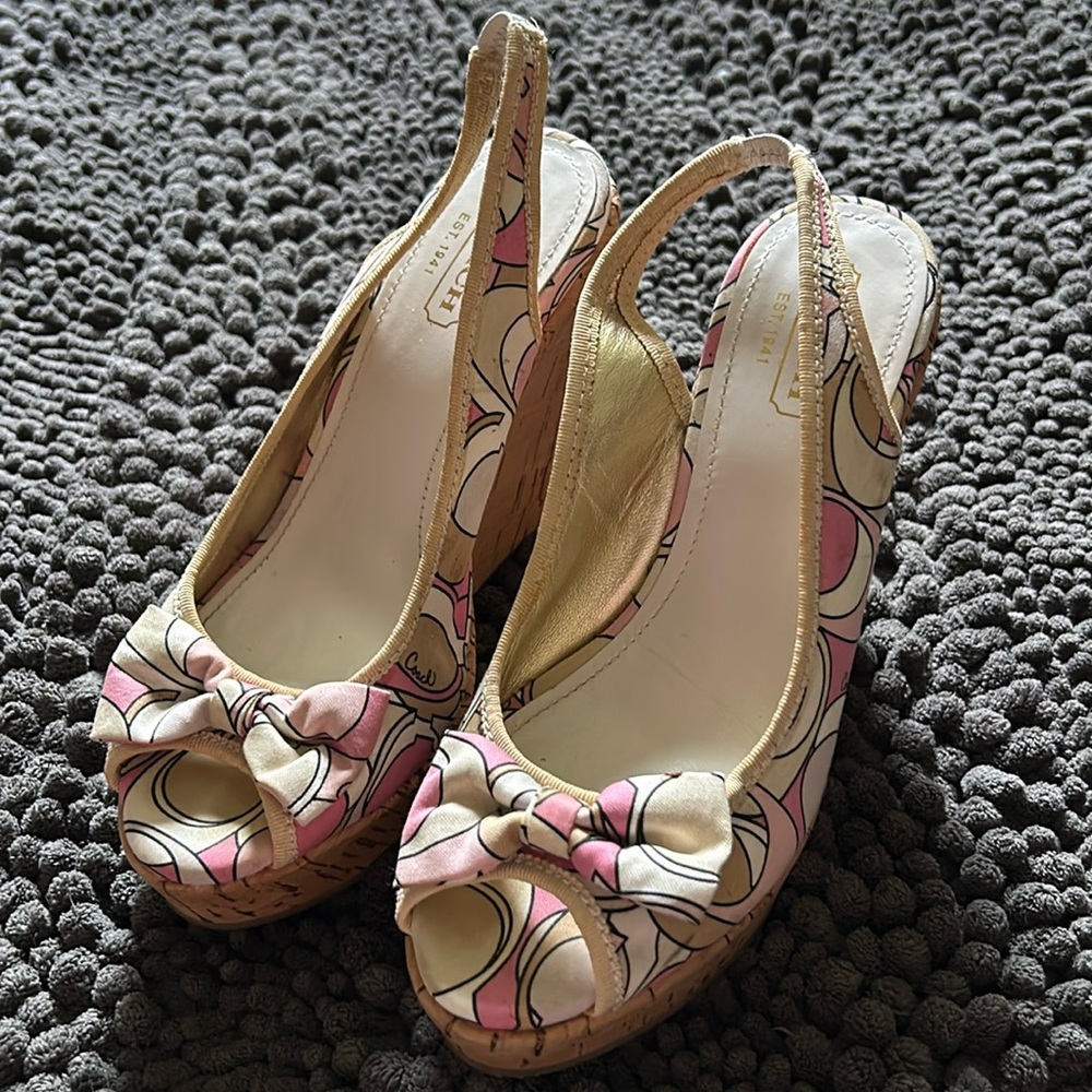 Coach Gwynnie Soho Cork Wedges
